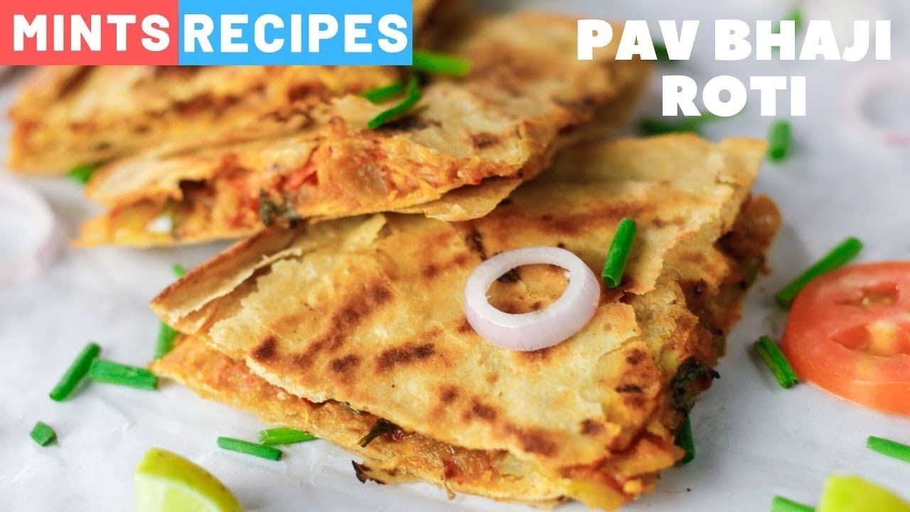 पाव भाजी पराठा | Cheese Pav Bhaji Roti Sandwich | Roti Sandwich | MintsRecipes