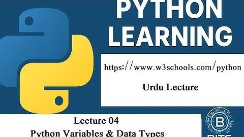Lecture 4 | Python Output Variables, Global Variables, Exercises | W3Schools Tutorial | Urdu | Hindi
