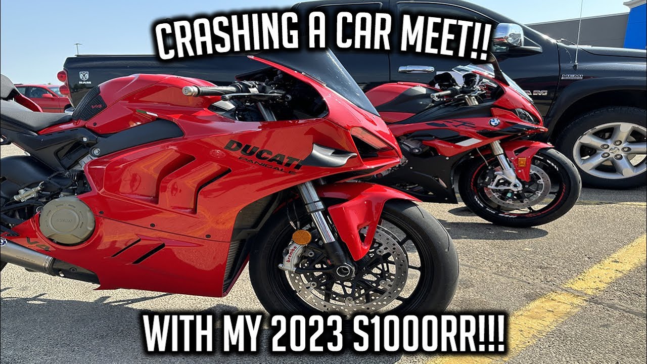 Crashing a car meet with my 2023 S1000RR!!! W/CBR_PJ