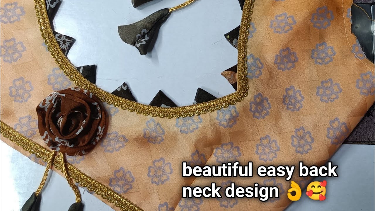 patchwork blouse designs // simple blouse design - YouTube