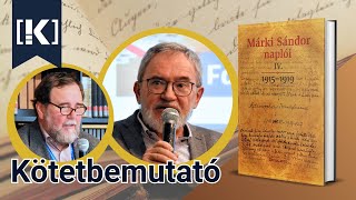 📖 Kötetbemutató: Erdész Ádám 📚 Márki Sándor naplói IV. 📖 a szerkesztővel Kokas Károly beszélget