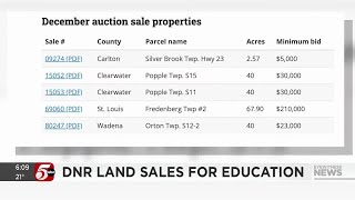 DNR auctioning 188 acres to boost Minnesota schools
