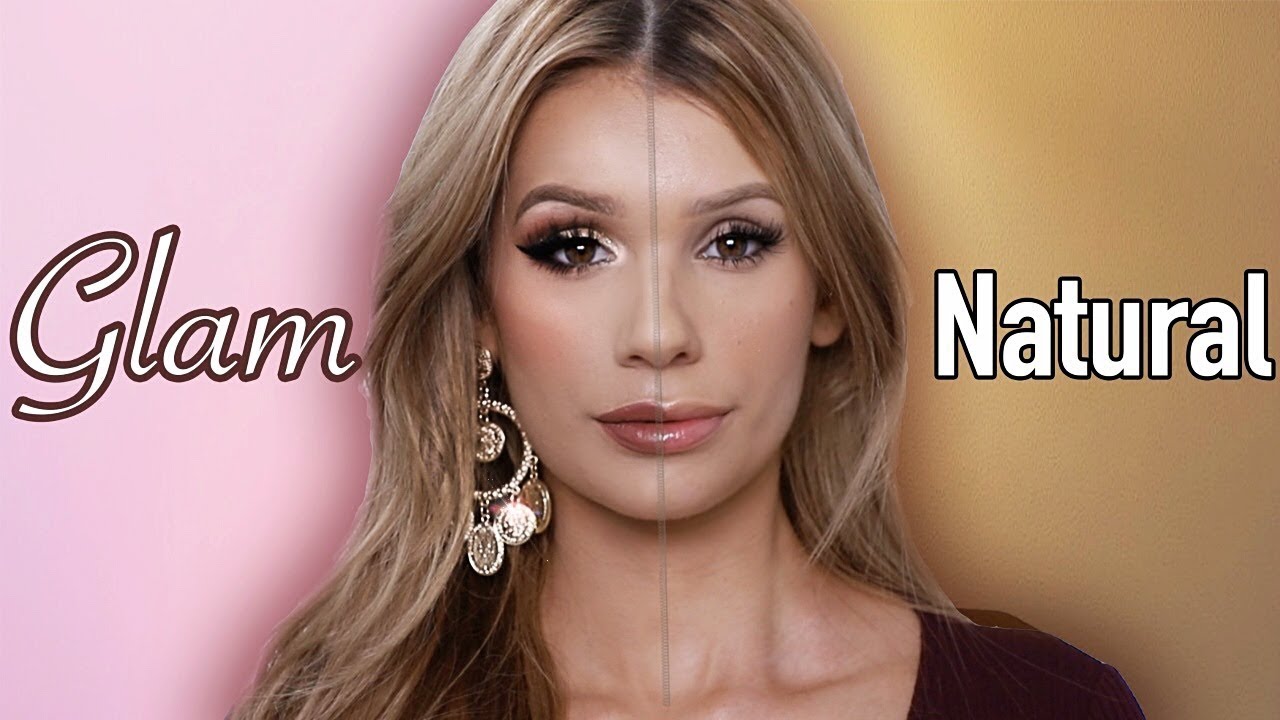 Glam VS Natural Makeup Tutorial 