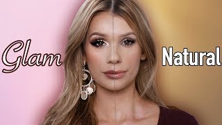 Glam VS Natural Makeup Tutorial