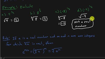 College Algebra - Rational Exponents And Radicals
