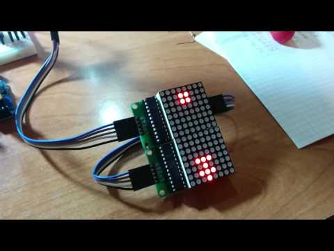 Часы на arduino и матрице 8x8 max