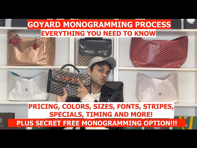 Goyard Monogram/Personalization - Everything U Need 2 Know - #GoyardGang  Gabbing w/ Goyard Geek Guy 