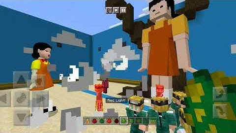 Squid Game Doll VS Squid Game Rampage ADDON in Minecraft PE