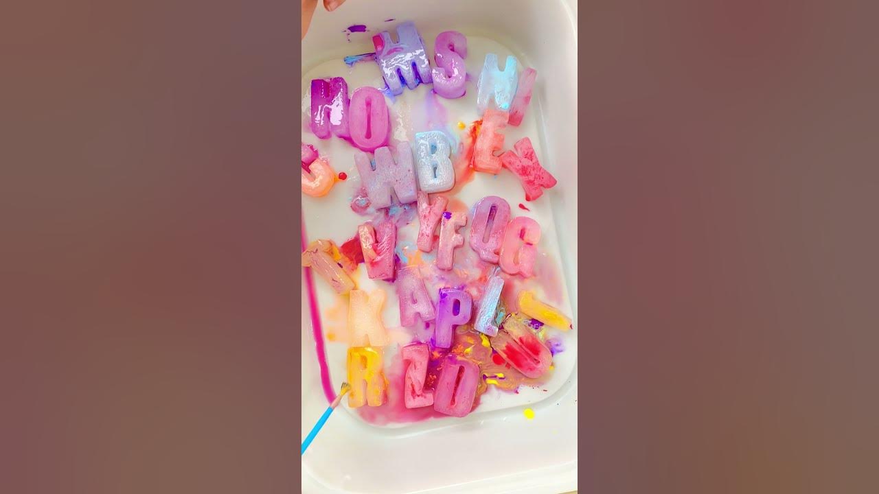 Alphabet Ice Painting - YouTube