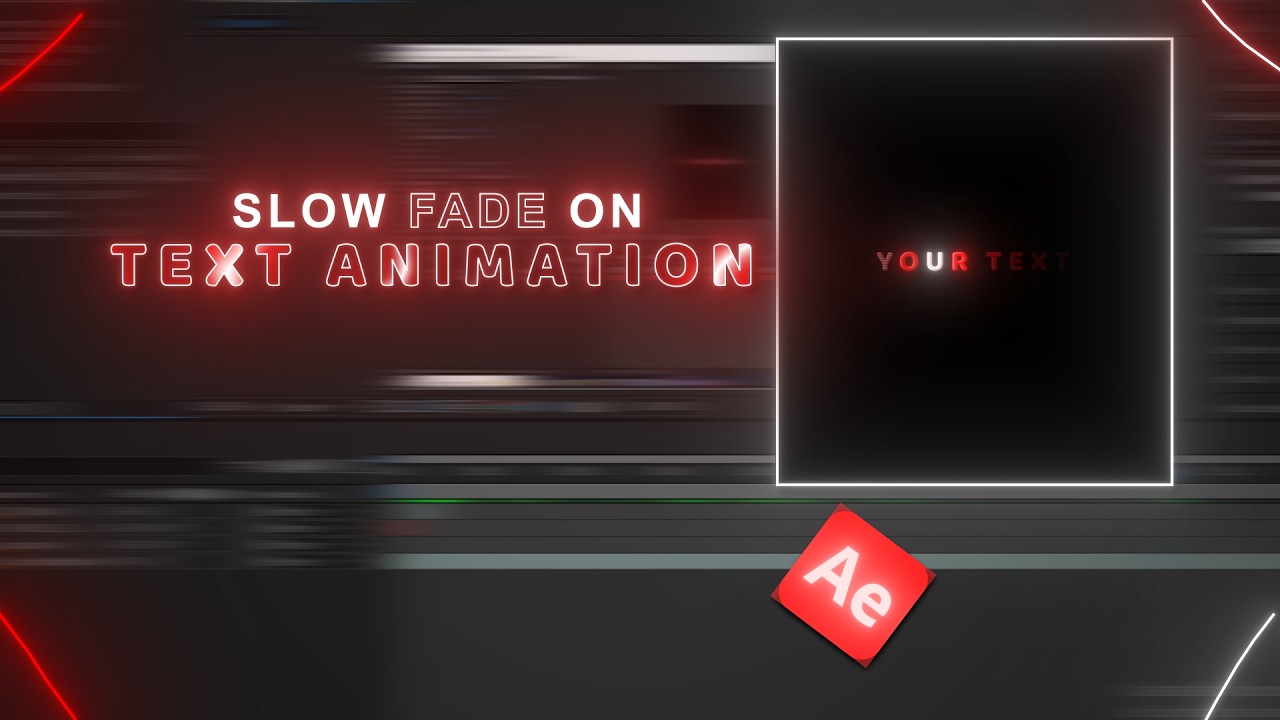 Slow Fade On TEXT ANIMATION | After Effects Tutorial | Annayeditz - YouTube