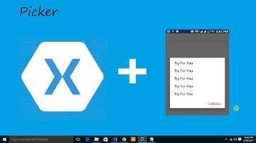 How To Picker In Xamarin Forms