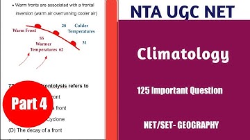 Climatology 125 Important Questions | Part 4 76-100 | UGC NET | Netset Corner