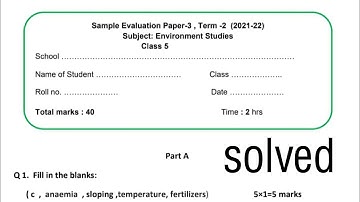 #pseb class-5 EVS model test paper solved(term-2)2022
