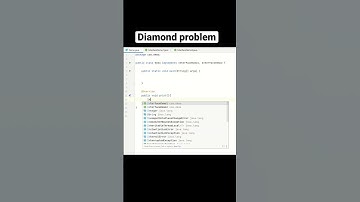 What is Diamond Problem in java8? #shorts #java #interview