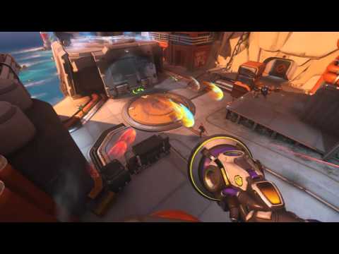 오버워치 라인하르트 열파참 반사  overwatch genji DEFLECT REINHARDT FIRE STRIKE thumbnail