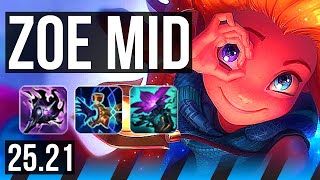 ZOE vs SYLAS (MID) | 78% winrate, Legendary | KR Master | 25.21