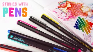 Renaissance studies with RAINBOW PENS? DRAW WITH ME Ep 21 by Dina Norlund 53,753 views 4 years ago 26 minutes