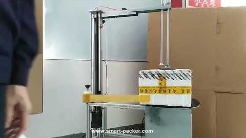 Foam carton box tape sealing packing machine semi automatic foam case tape packing machine video