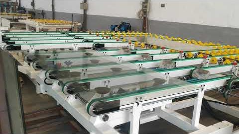 Glass loading and unloading for double edger, horizontal seaming, washing and tempering machine