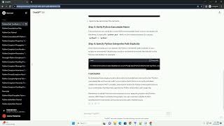 python executable file not found in path