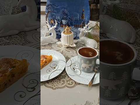 ЗИМНИЙ КОФЕ🍰☕Доброе утро, хорошего дня, отличного настроения!испекла вкусный тыквенный пирог!Вкусно