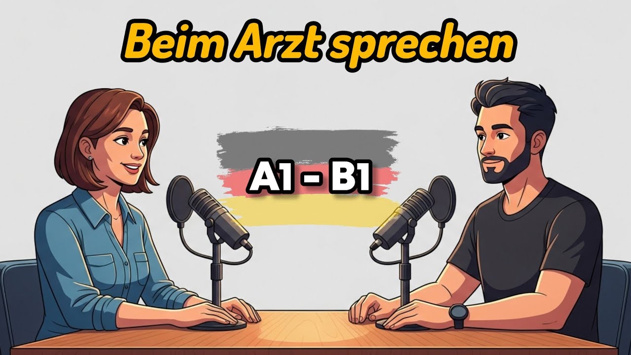 Beim Arzt sprechen , Learn German with Podcast A2-B1 #deutschlernen #learngerman 