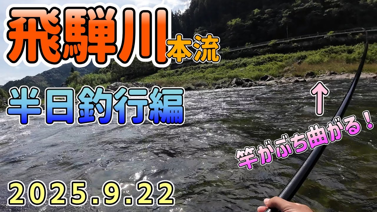 飛騨川本流を釣る！9/22　半日釣行