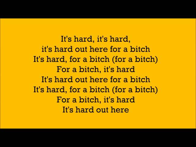 Hard Out Here ~ Lily Allen ~ Lyric Video class=