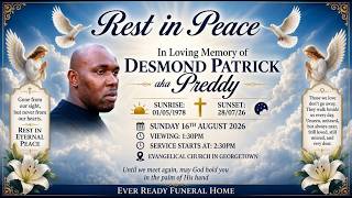Home Going Service For Desmond Patrick