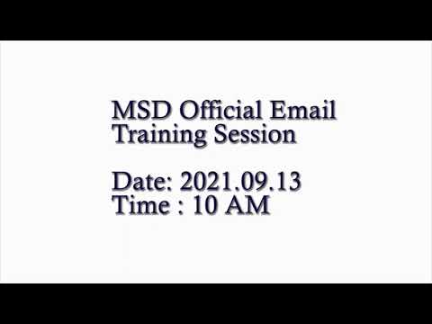 MSD Official Email Training