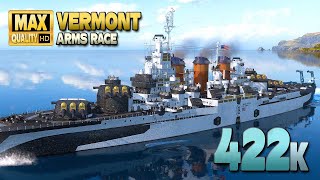 เรือประจัญบาน Vermont: นักเล่นเกมมืออาชีพด้วยความเสียหาย 420000 ดาเมจ - World of Warships