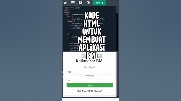 Kode Membuat Aplikaai BMI di HTML #arozebuayt #programming #tips