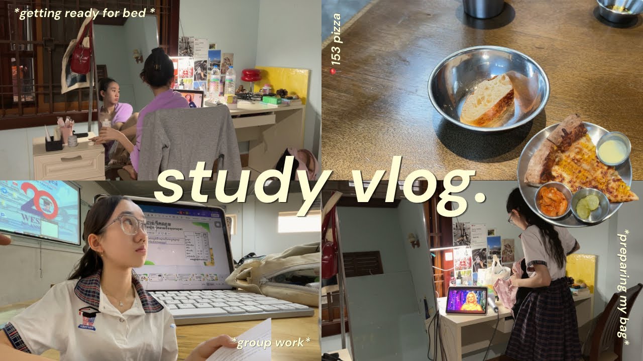 Study Vlog | high school, study, group work! | Kachana - YouTube