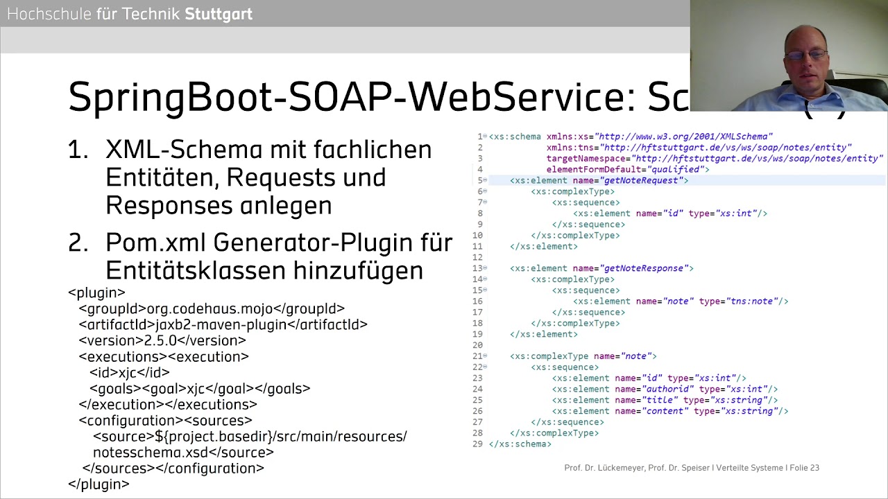 Verteilte Systeme - 08.5 - Web Services mit SOAP Beispiel: SpringBoot