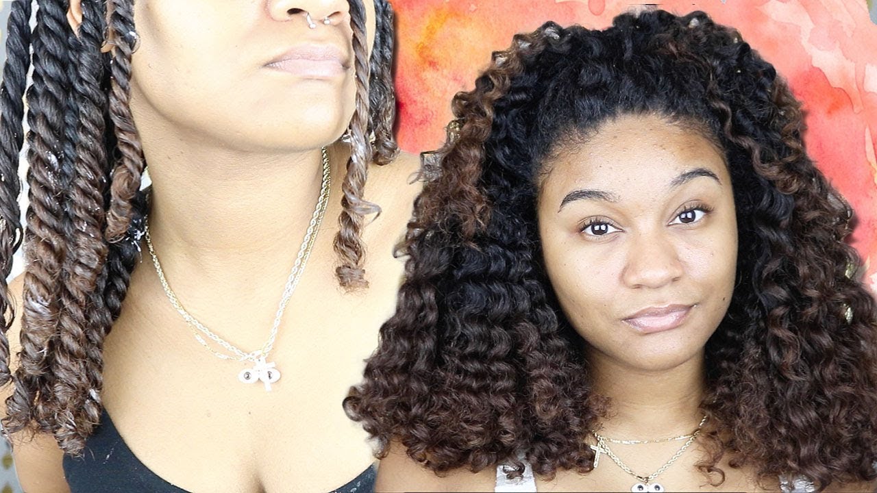 3 Strand Twist Out on Natural Curly Hair - YouTube