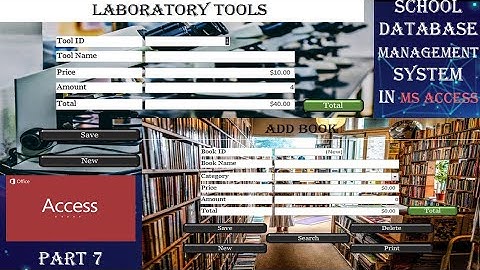 Creating School Library And Laboratory Management Form In MS ACCESS Part 7