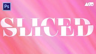 how to create sliced text in adobe photoshop tutorial