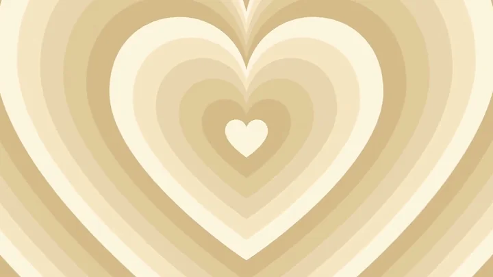 Reverse Beige Heart Tunnel Background Screensaver 1 Hour Loop HD 4K