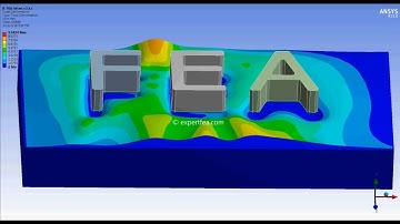 ANSYS WB Static Structural FEA - Embossing/ Stamping of an Aluminum sheet-metal in a rubber die