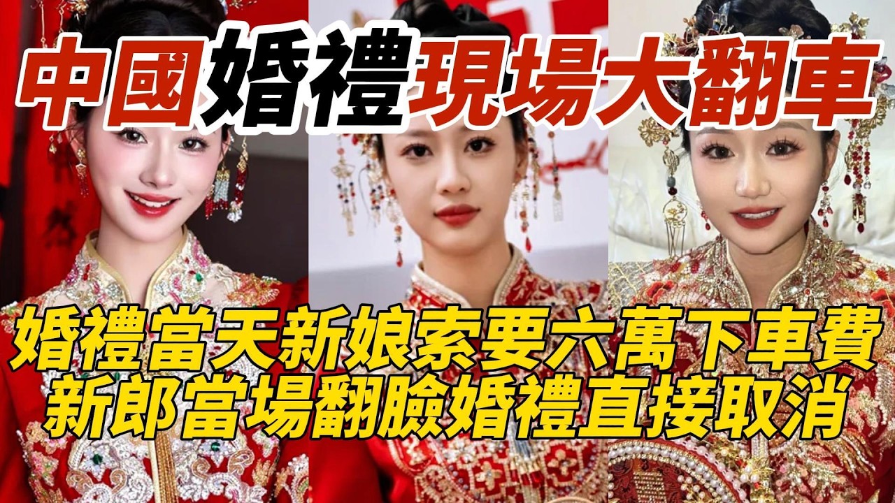 中國農村婚禮現場大翻車｜婚禮當天新娘索要六萬下車費｜新郎當場翻臉婚禮直接取消