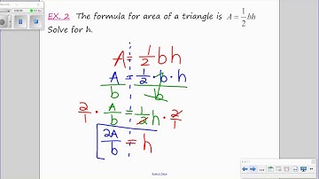 Solving Literal Equations Video