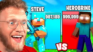 MINECRAFT STEVE vs MONSTERS POWER LEVEL COMPARISON!