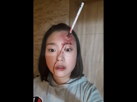 [특수분장]머리에 볼펜 꽂힌분장