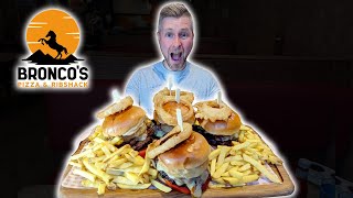 UNDEFEATED MAN vs FOOD BURGER CHALLENGE | BRONCOS - LONDON