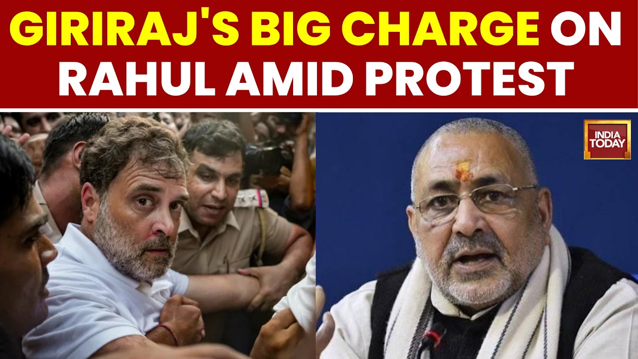Giriraj Singh Slams Rahul Gandhi Over CJP Protest, Says He Wants 'Unrest'