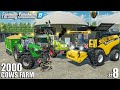 Harvesting wheat and feeding silage to bga  2000 cows farm ep8  farming simulator 22