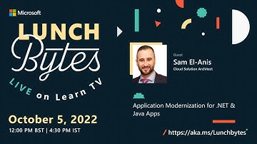 LunchBytes - Application Modernization for .NET & Java Apps
