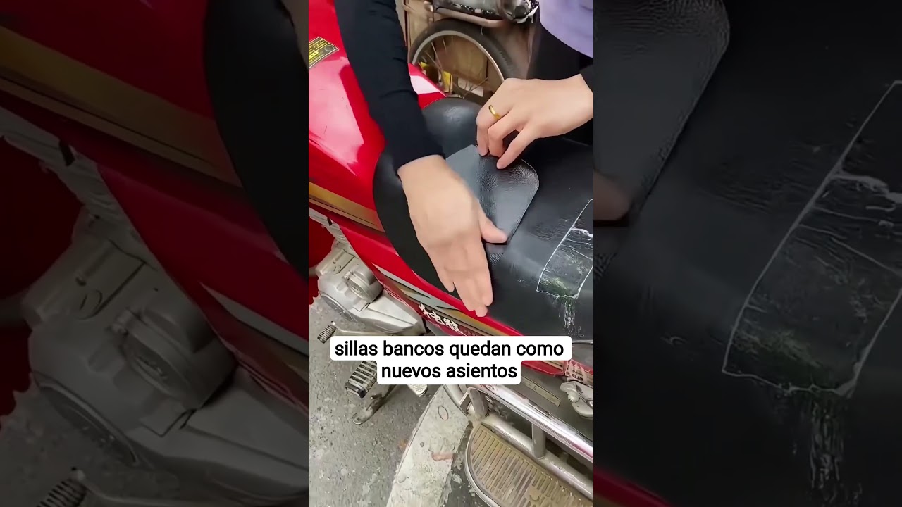 Cuero autoadhesivo para reparar muebles#Hogar#TrucosParaCasa#Muebles#DIY#SoluciónFácil#AntesYDespués