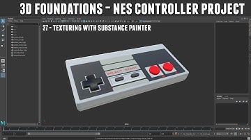 3D Foundations - Modeling an NES Controller with Maya and Substance Painter 37