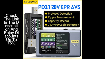 FNB58 USB Tester Voltmeter Ammeter TYPE-C Fast Charge Detection Trigger Capacity Measurement Ripple